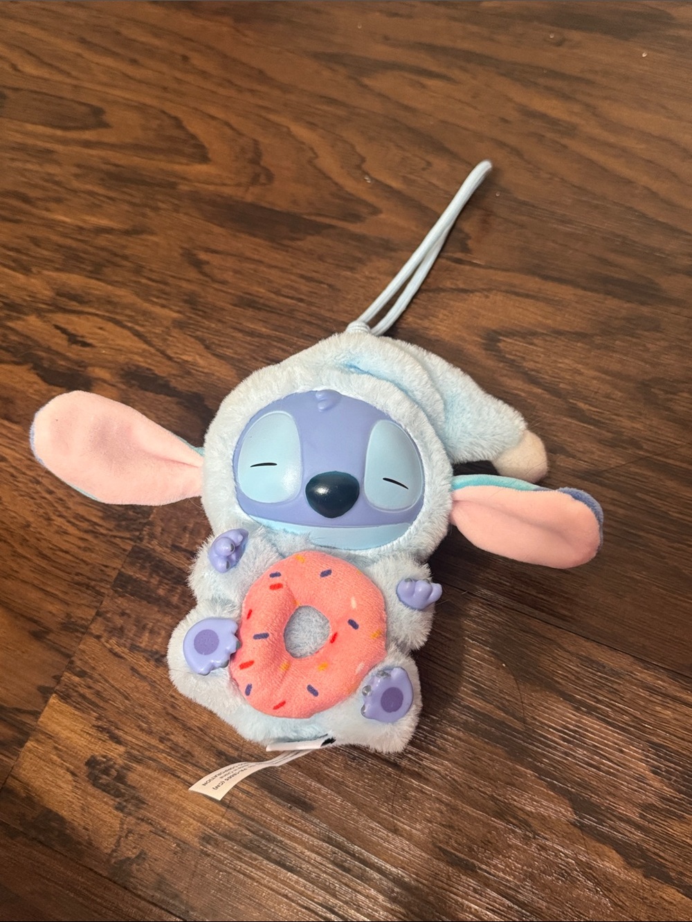 Plush Blue Stitch-Inspired Donut Toy - Soft Hanging Kids Plush